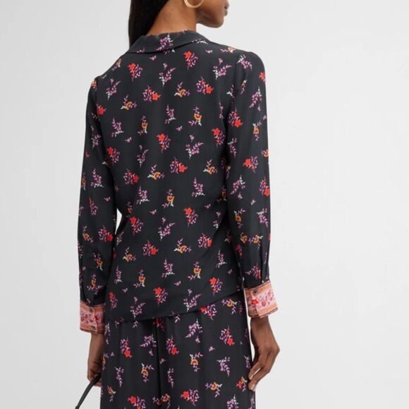 Kobi Halperin Neo Silk Contrast Print Blouse, NWT, Size S - Picture 6 of 16